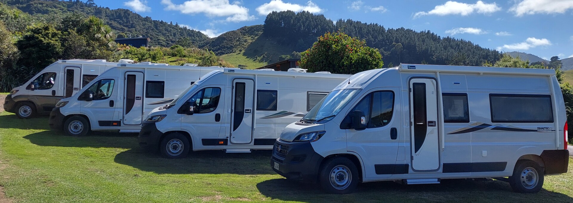 Luxury tourer parked