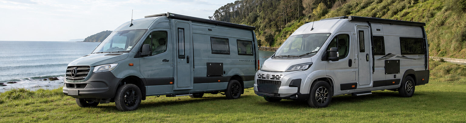 Luxury tourer parked